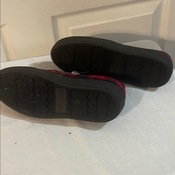 Volatile Red and Black Plaid Ankle Booties - Picture 9 of 12